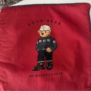 Ralph Lauren Polo Bear Red pillow cover